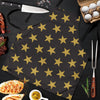 Gold Glitter Star Pattern Print Men's Apron-grizzshop