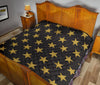 Gold Glitter Star Pattern Print Quilt-grizzshop