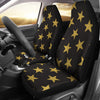 Gold Glitter Star Pattern Print Universal Fit Car Seat Covers-grizzshop