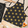 Gold Glitter Star Pattern Print Women's Apron-grizzshop