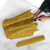 Gold Glitter Star Print Pattern Automatic Foldable Umbrella-grizzshop