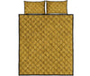 Gold Glitter Star Print Pattern Bed Set Quilt-grizzshop