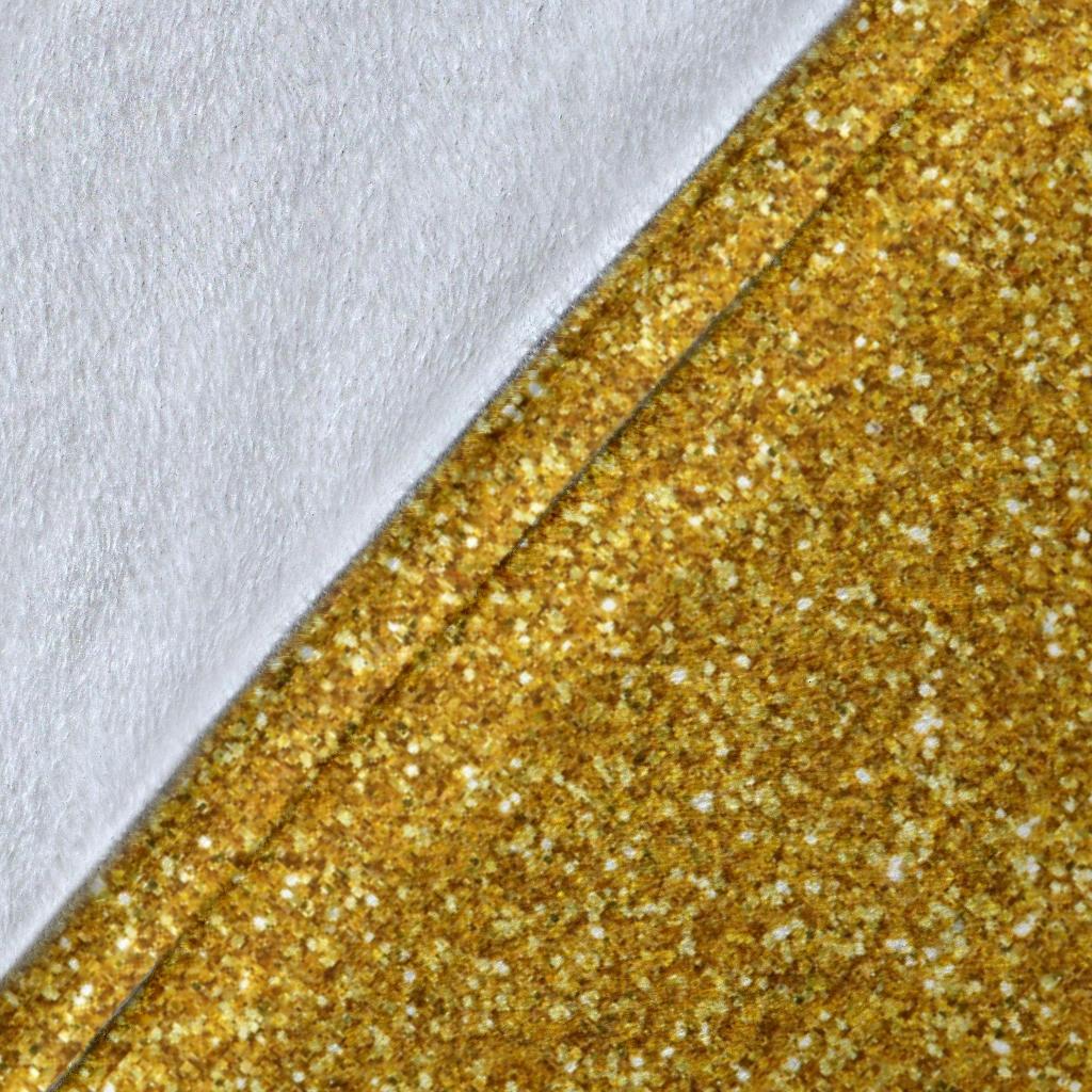 Gold Glitter Star Print Pattern Blanket-grizzshop