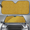 Gold Glitter Star Print Pattern Car Sun Shade-grizzshop