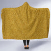 Gold Glitter Star Print Pattern Hooded Blanket-grizzshop