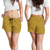 Gold Glitter Star Print Pattern Women's Shorts-grizzshop