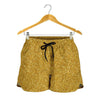 Gold Glitter Star Print Pattern Women's Shorts-grizzshop