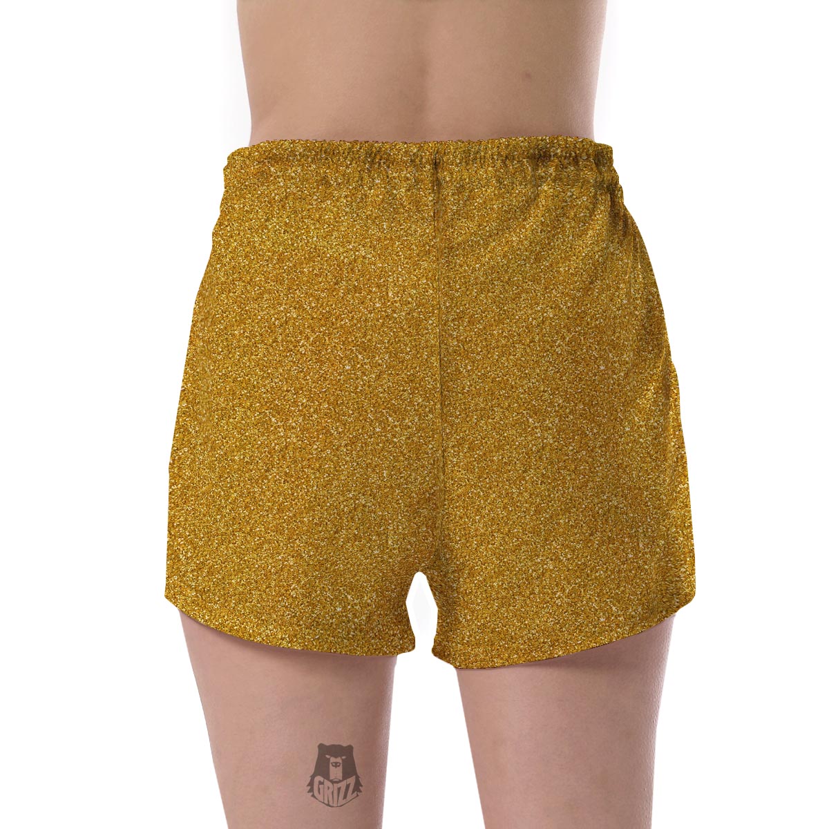 Gold Glitter Women's Shorts-grizzshop