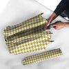 Gold Houndstooth Print Umbrella-grizzshop