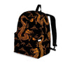 Gold Janpanese Dragon Print Backpack-grizzshop