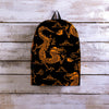 Gold Janpanese Dragon Print Backpack-grizzshop