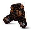Gold Janpanese Dragon Print Boxing Gloves-grizzshop