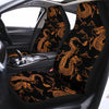 Gold Janpanese Dragon Print Car Seat Covers-grizzshop