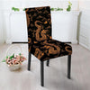 Gold Janpanese Dragon Print Chair Cover-grizzshop