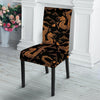 Gold Janpanese Dragon Print Chair Cover-grizzshop