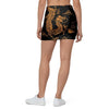 Gold Janpanese Dragon Print Mini Skirt-grizzshop