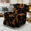 Gold Janpanese Dragon Print Recliner Cover-grizzshop