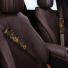 Gold Janpanese Dragon Print Seat Belt Cover-grizzshop