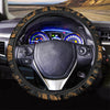 Gold Janpanese Dragon Print Steering Wheel Cover-grizzshop