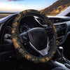 Gold Janpanese Dragon Print Steering Wheel Cover-grizzshop