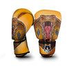 Gold King Cobra Snake Head Print Boxing Gloves-grizzshop