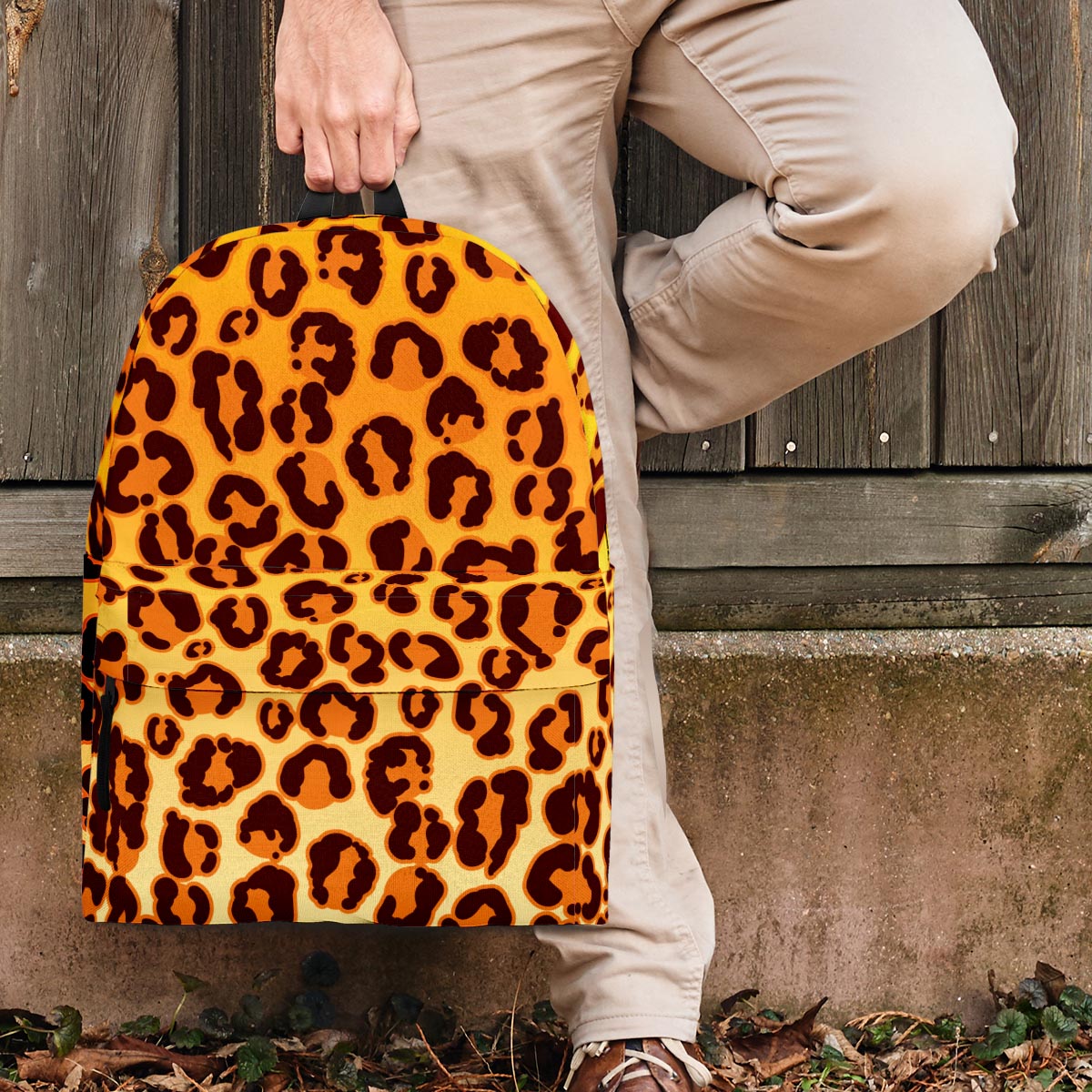 Gold Leopard Backpack-grizzshop