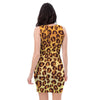 Gold Leopard Bodycon Dress-grizzshop