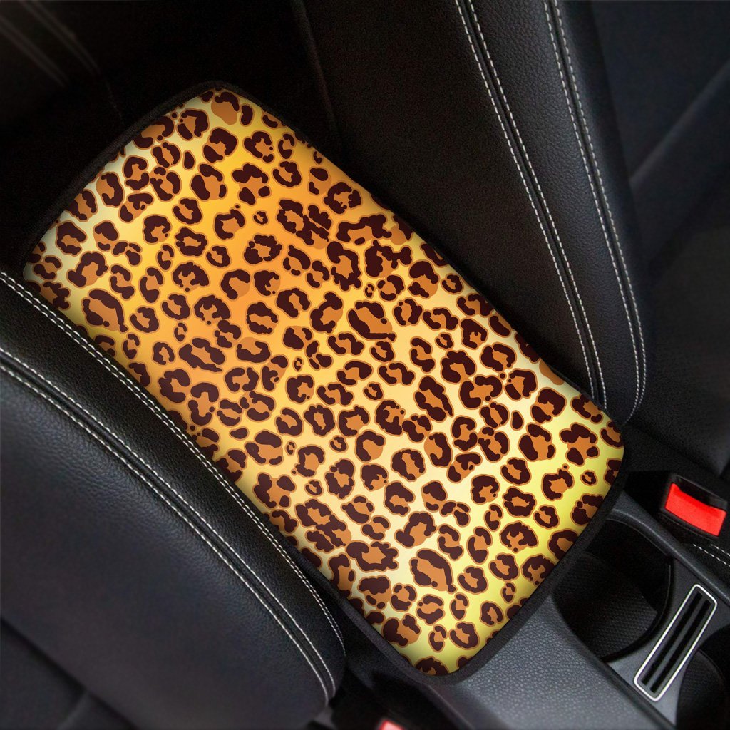 Gold Leopard Car Console Cover-grizzshop