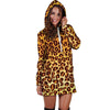 Gold Leopard Hoodie Dress-grizzshop