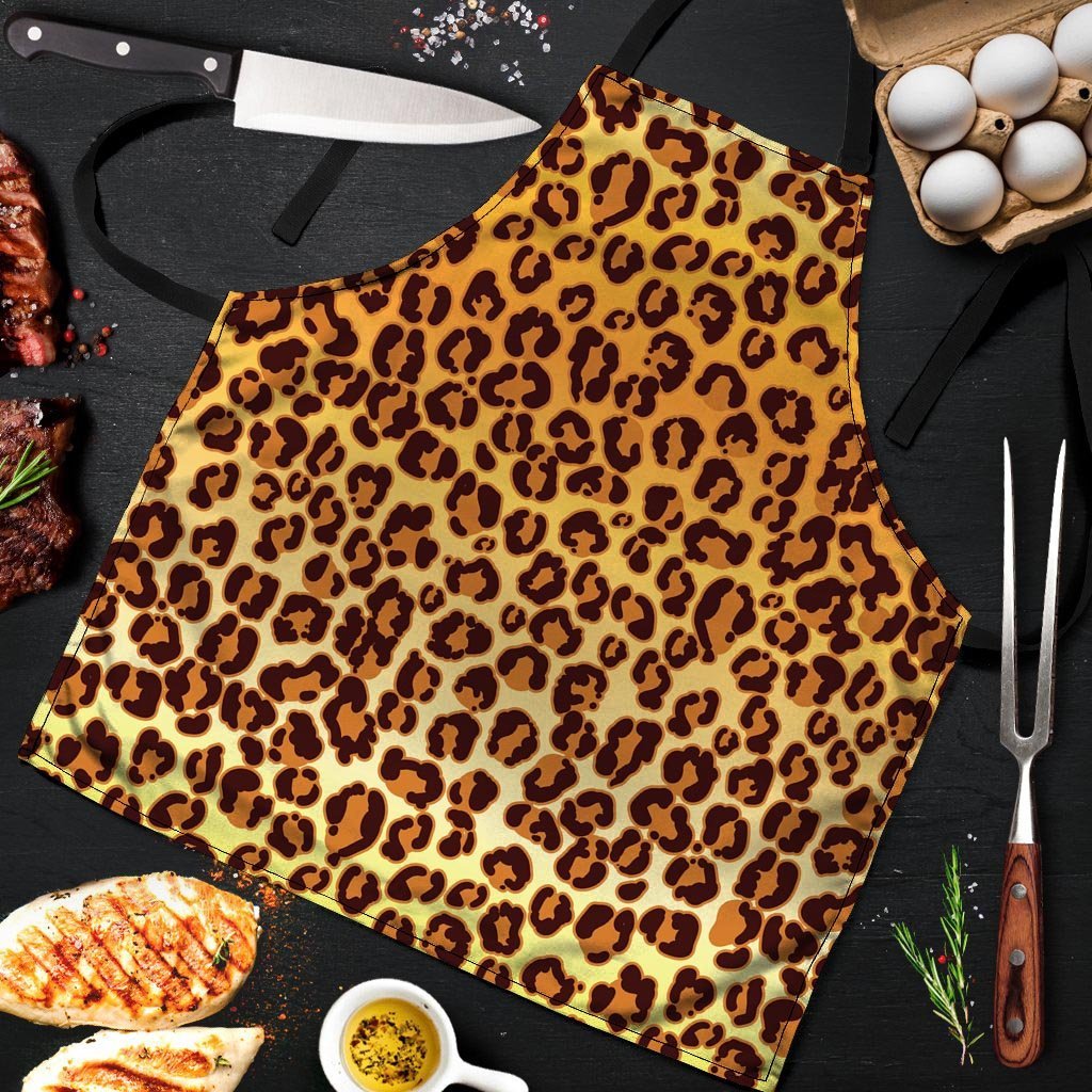 Gold Leopard Men's Apron-grizzshop