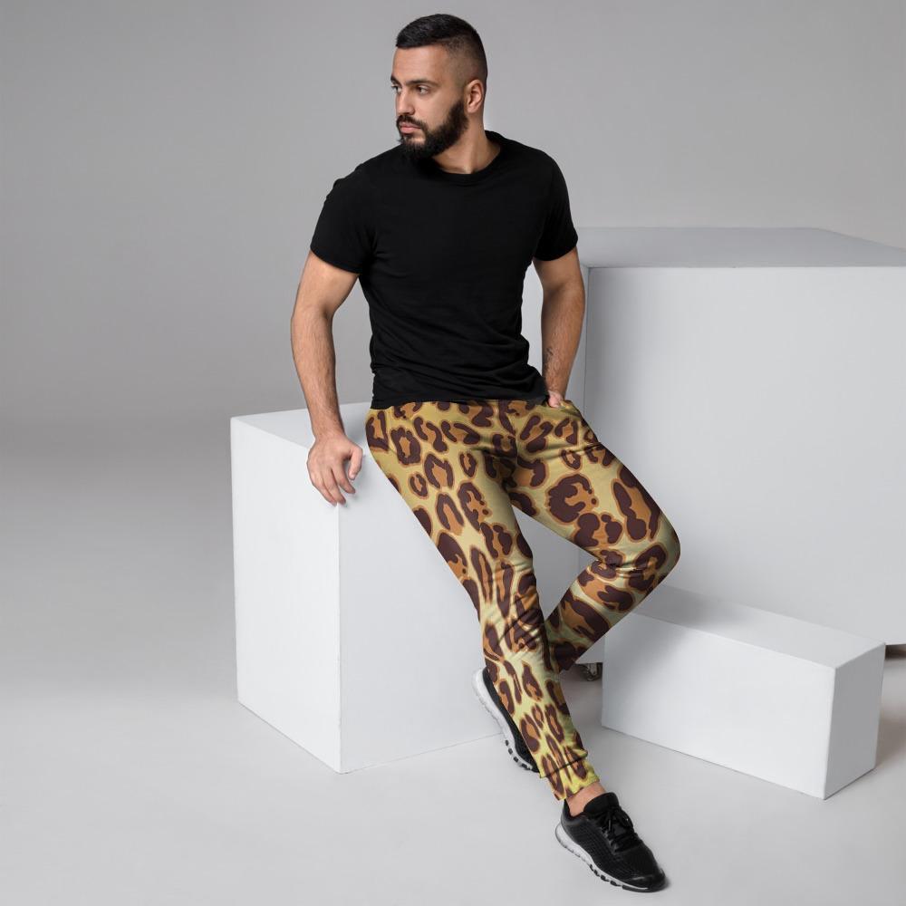 Gold Leopard Men's Joggers-grizzshop