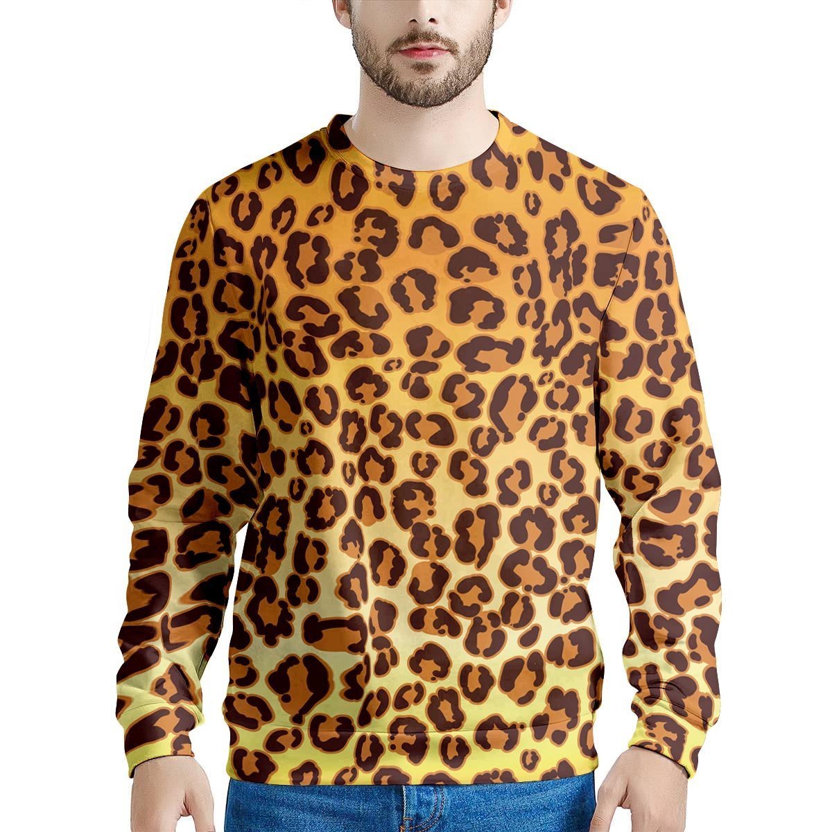 Gold Leopard Men's Sweatshirt-grizzshop