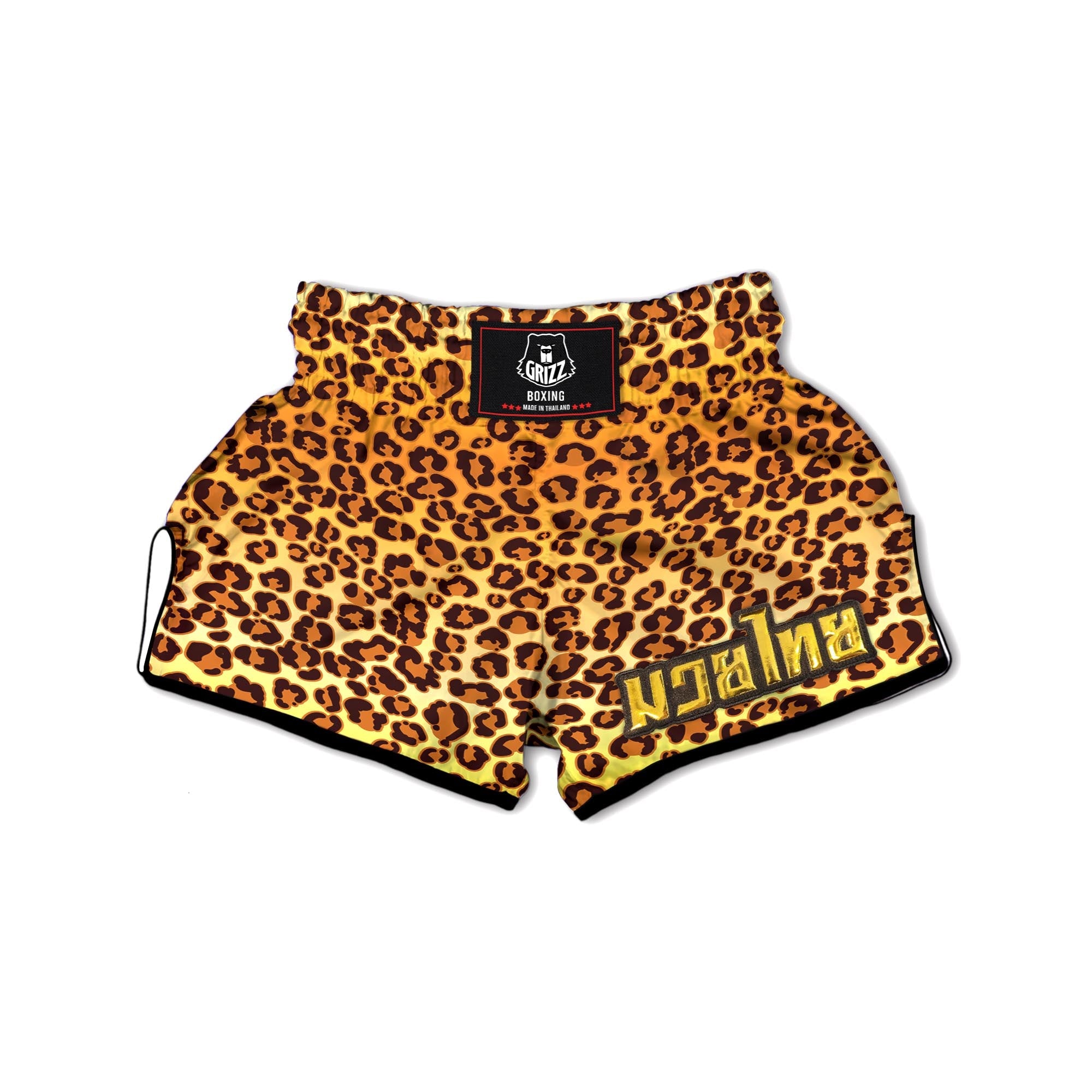 Gold Leopard Muay Thai Boxing Shorts-grizzshop