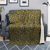 Gold Leopard Print Pattern Blanket-grizzshop