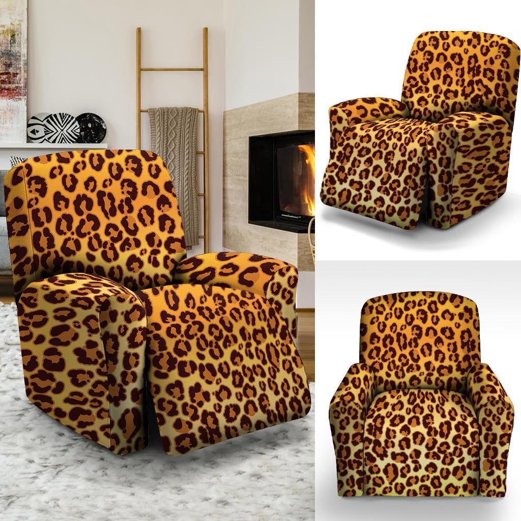 Gold Leopard Recliner Cover-grizzshop