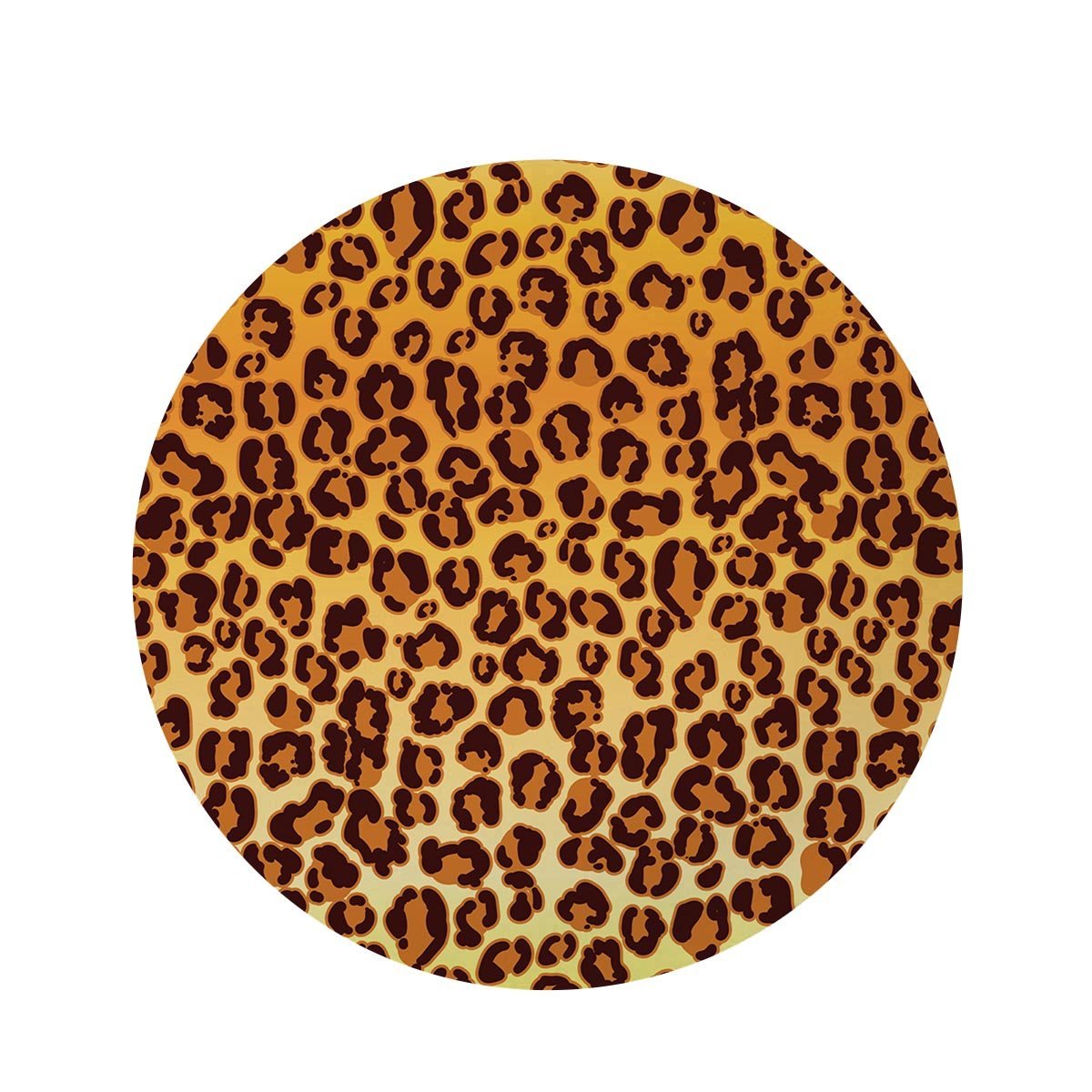 Gold Leopard Round Rug-grizzshop