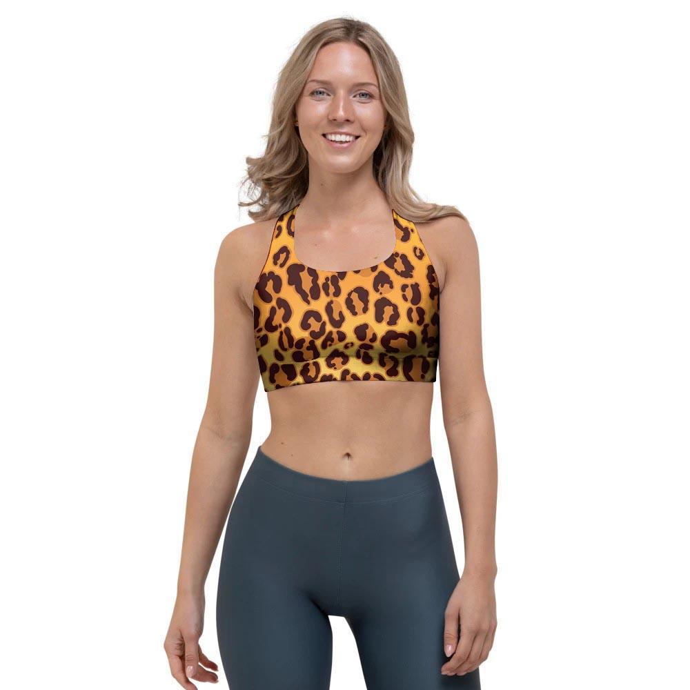 Gold Leopard Sports Bra-grizzshop