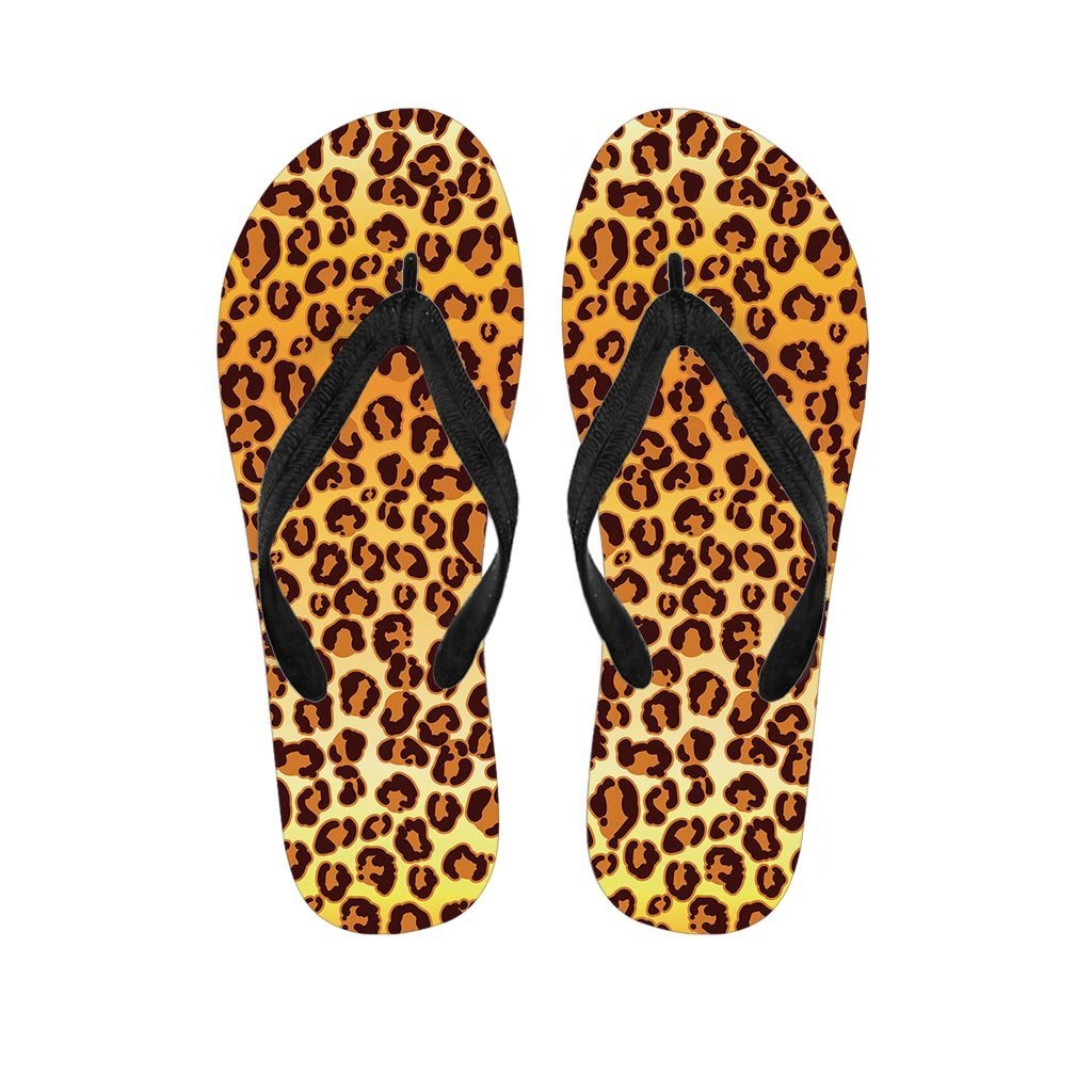 Gold Leopard Women's Flip Flops-grizzshop