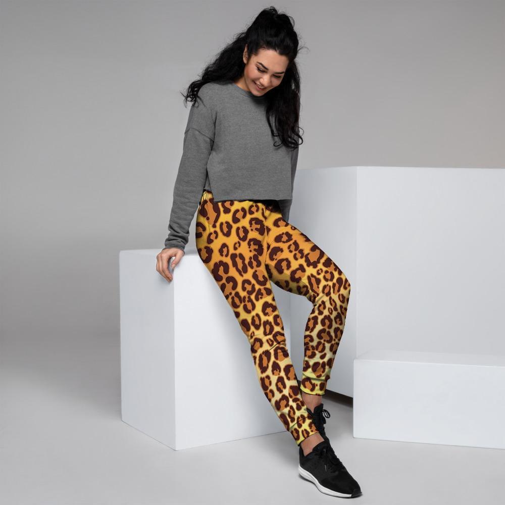 Gold Leopard Women's Joggers-grizzshop