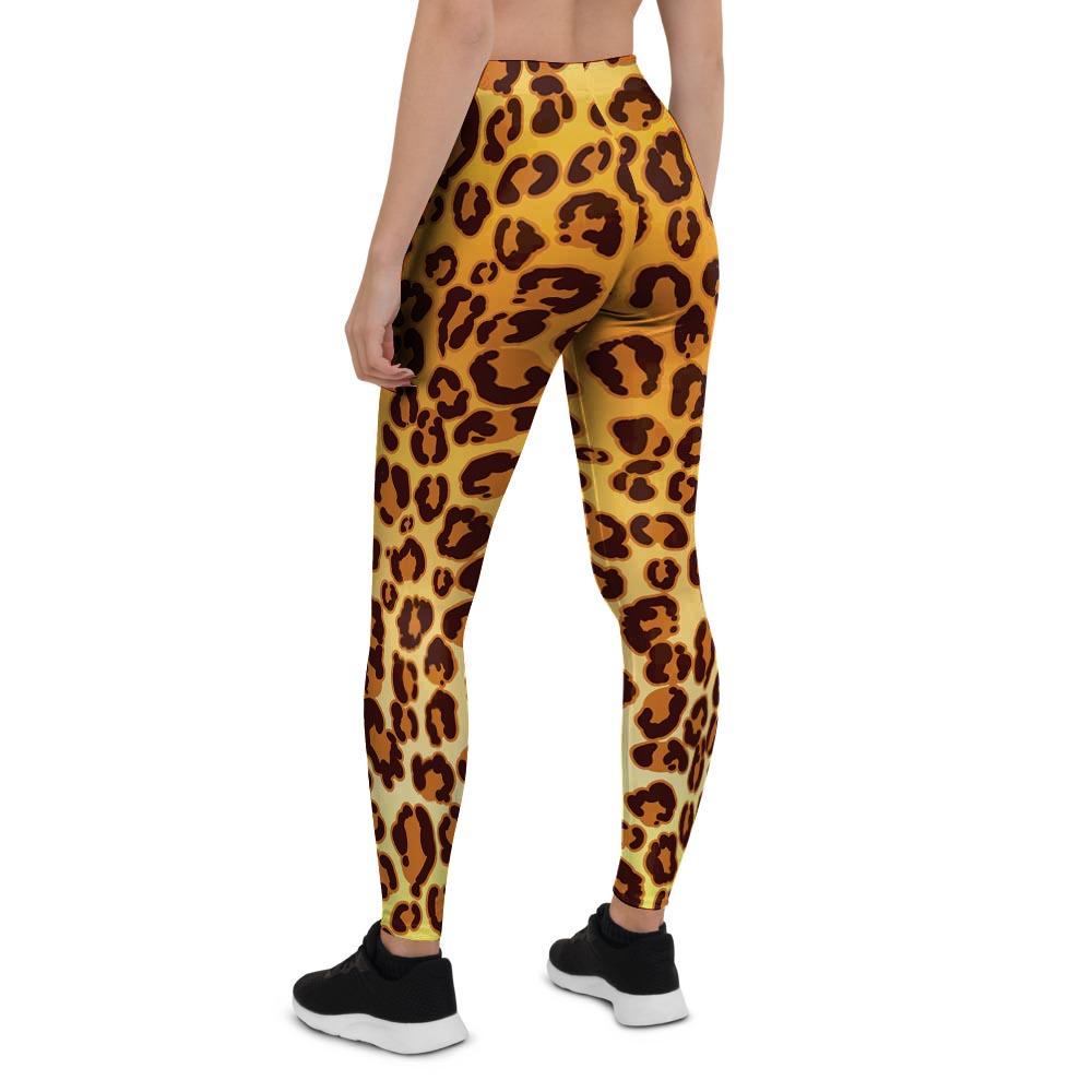 Gold Leopard Women's Leggings-grizzshop