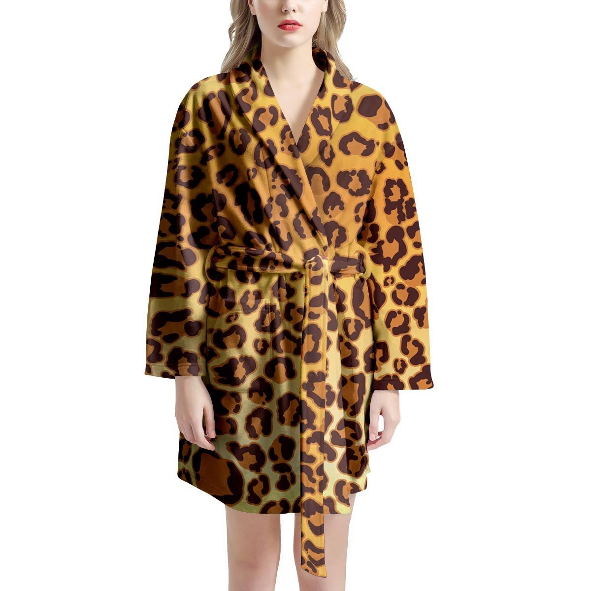 Gold Leopard Women's Robe-grizzshop