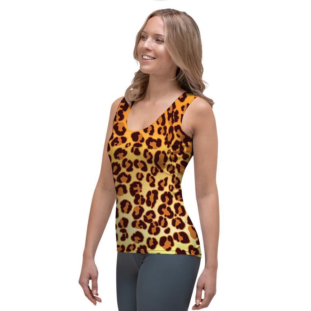 Gold Leopard Women's Tank Top-grizzshop