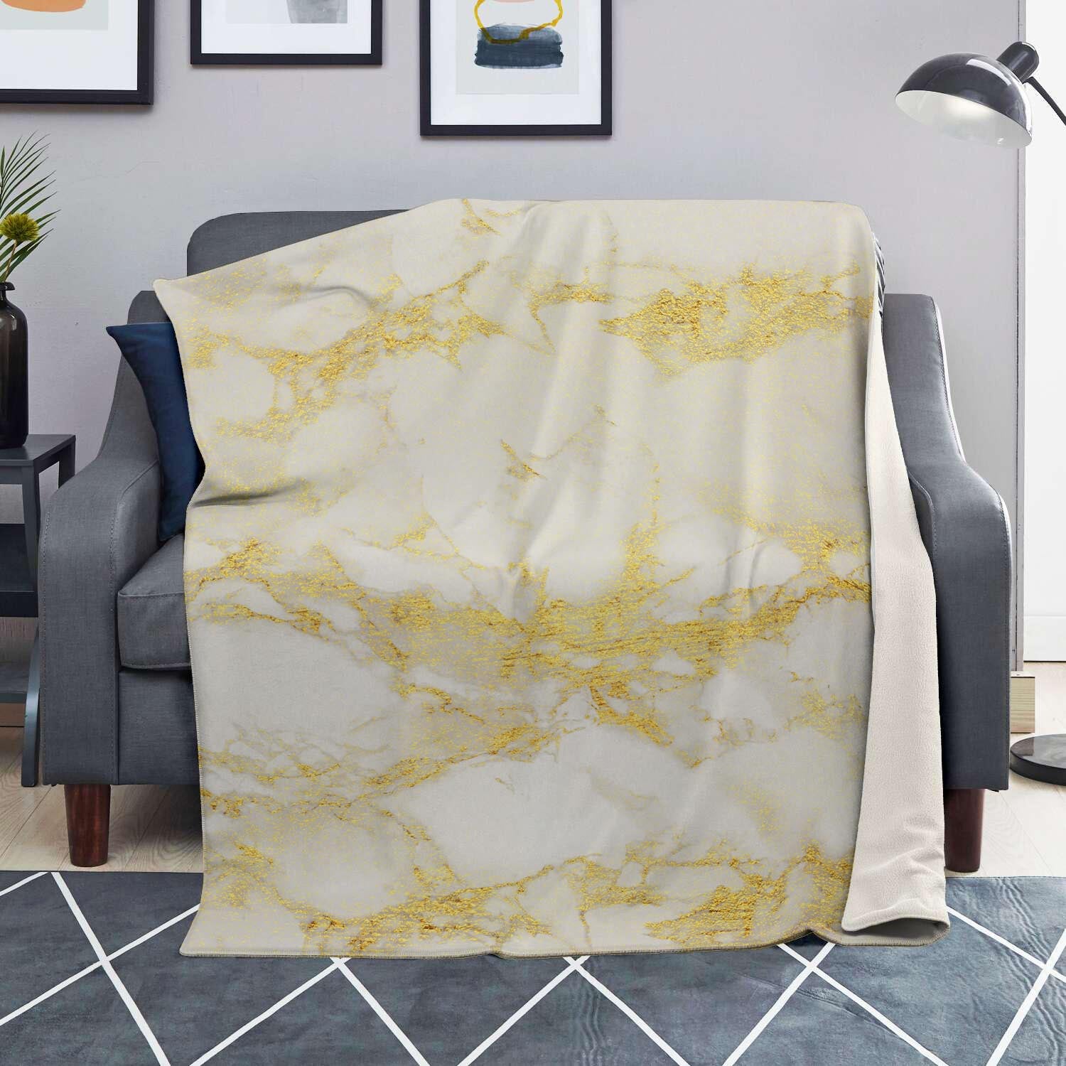 Gold Marble Blanket-grizzshop