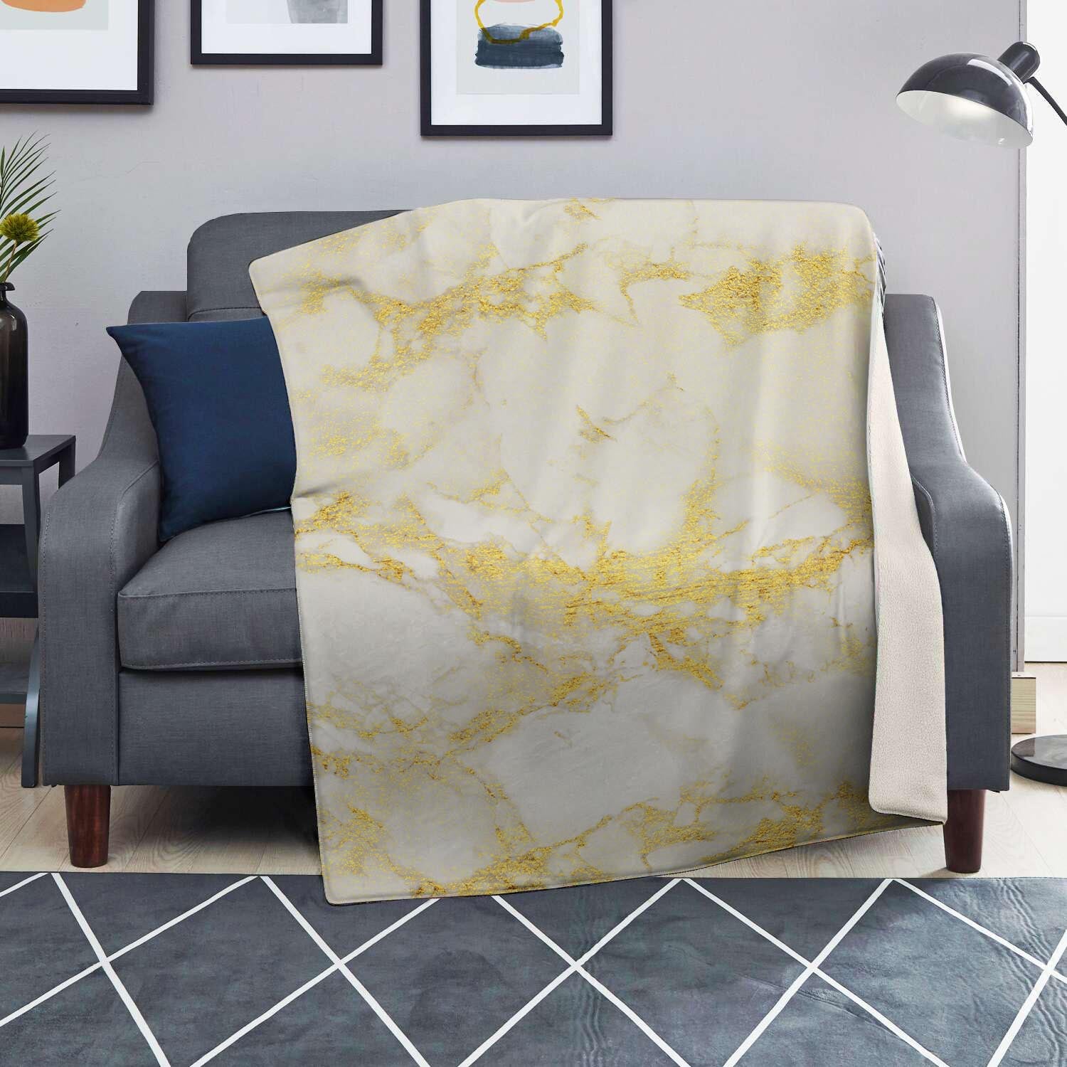 Gold Marble Blanket-grizzshop