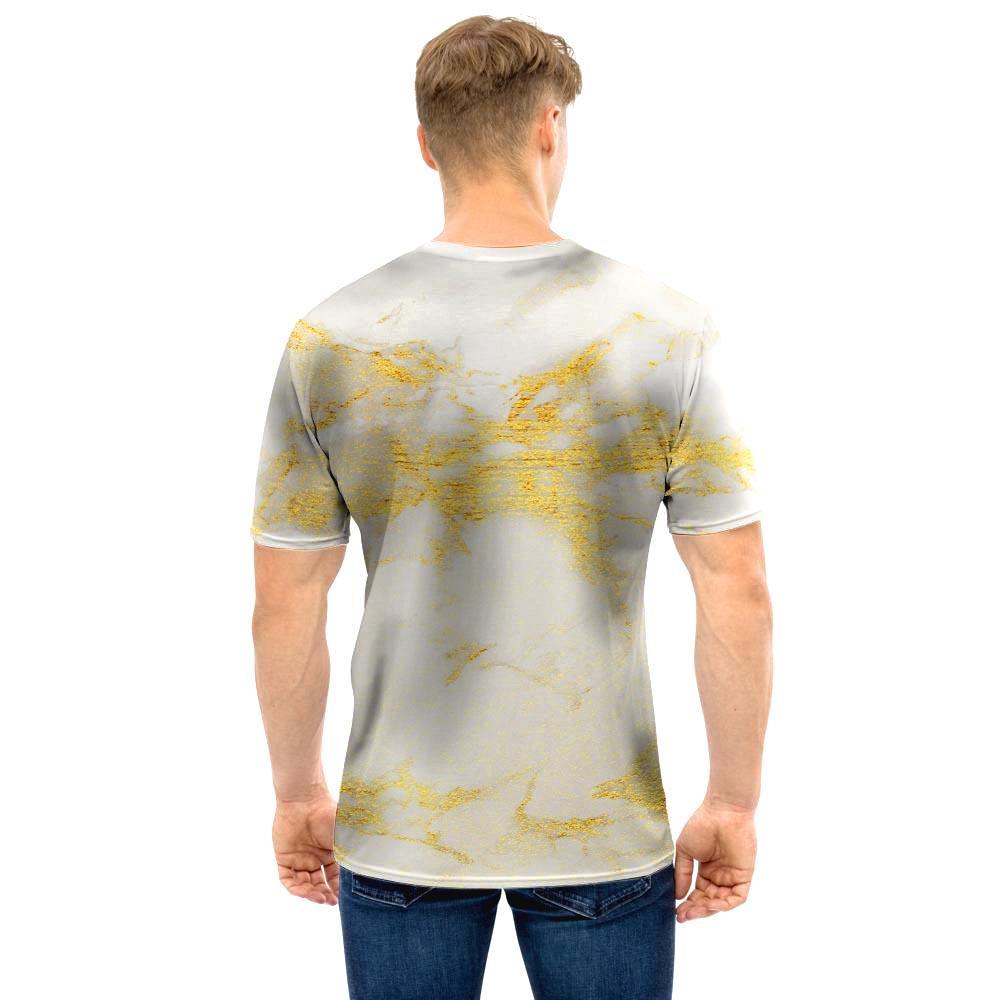 Gold Marble Men T Shirt-grizzshop