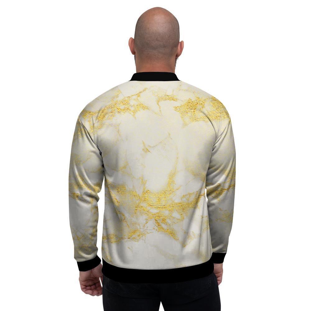 Gold Marble Men's Bomber Jacket-grizzshop