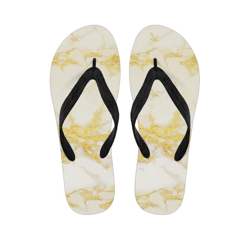 Gold Marble Men's Flip Flops-grizzshop