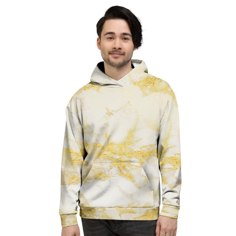 Gold Marble Men's Hoodie-grizzshop