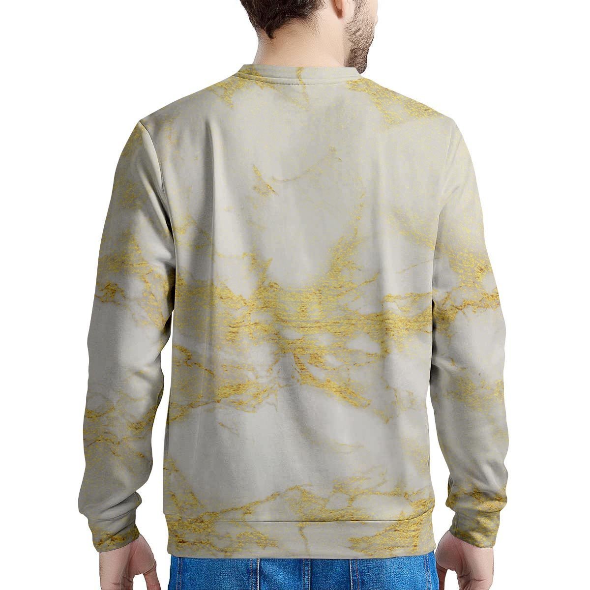 Gold Marble Men's Sweatshirt-grizzshop