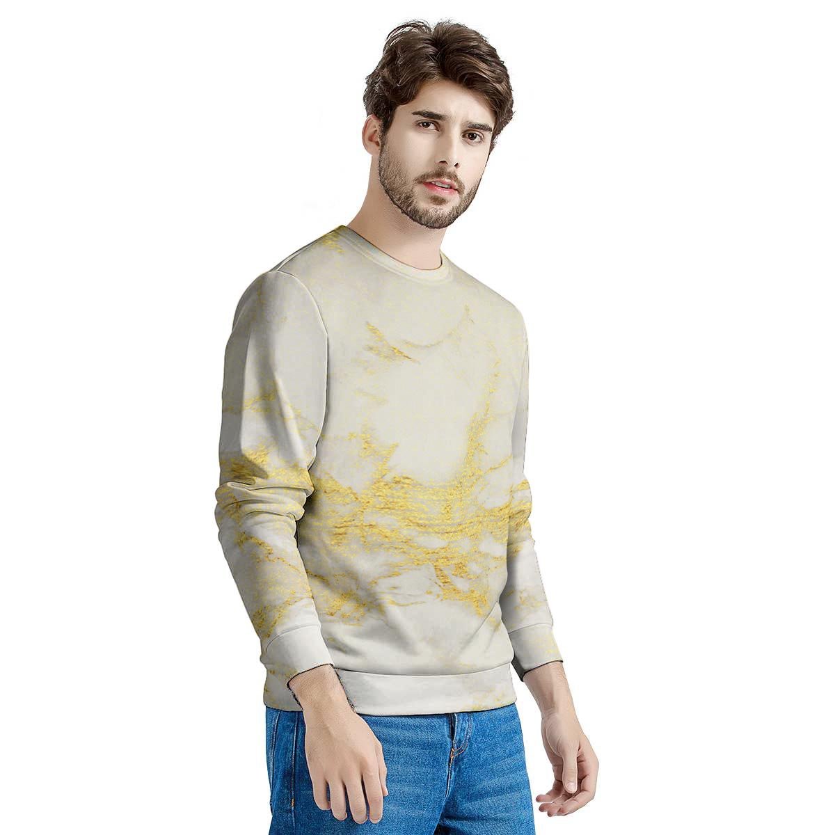 Gold Marble Men's Sweatshirt-grizzshop